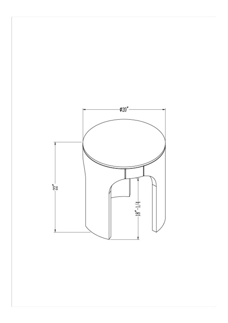 Tuslen White/Brown End Table - Thumbnail - Image 2