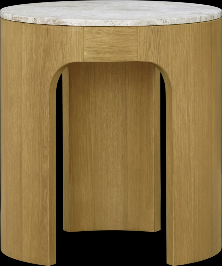 Tuslen White/Brown End Table - Thumbnail - Image 3