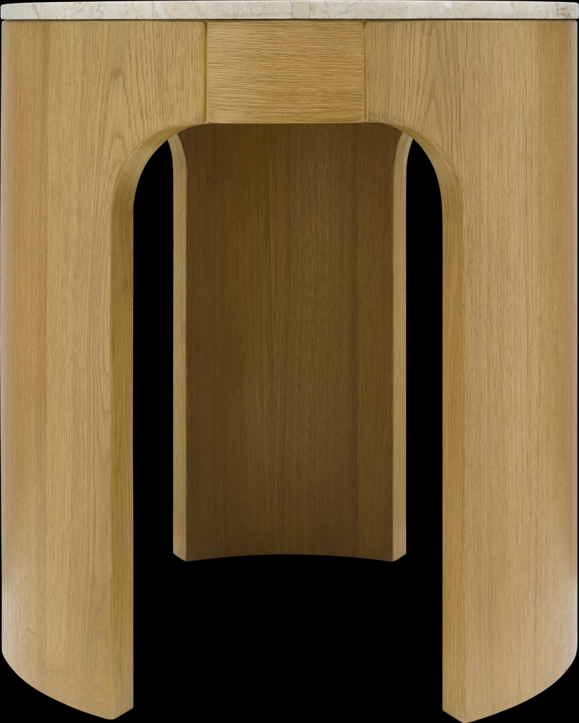 Tuslen White/Brown End Table - Thumbnail - Image 4