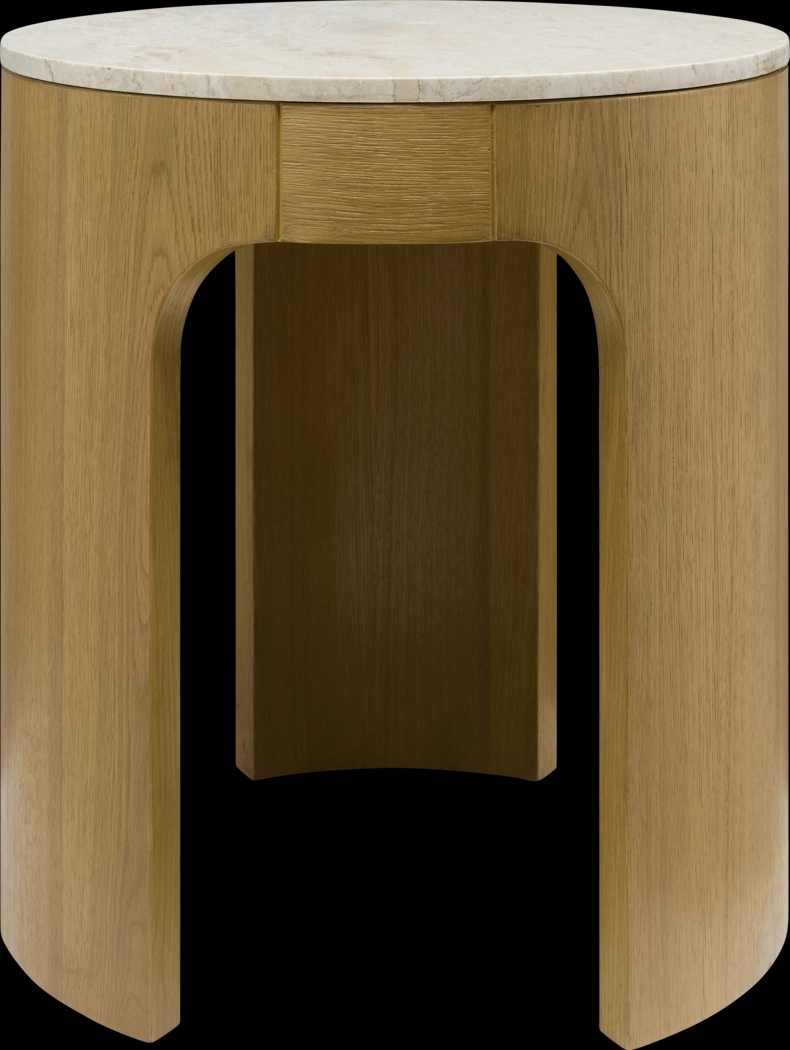 Tuslen White/Brown End Table - Thumbnail - Image 1