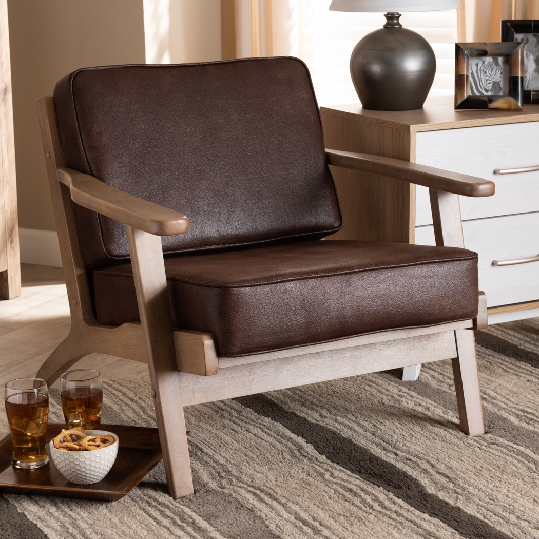 Tuthill Brown Accent Chair - Thumbnail - Image 6