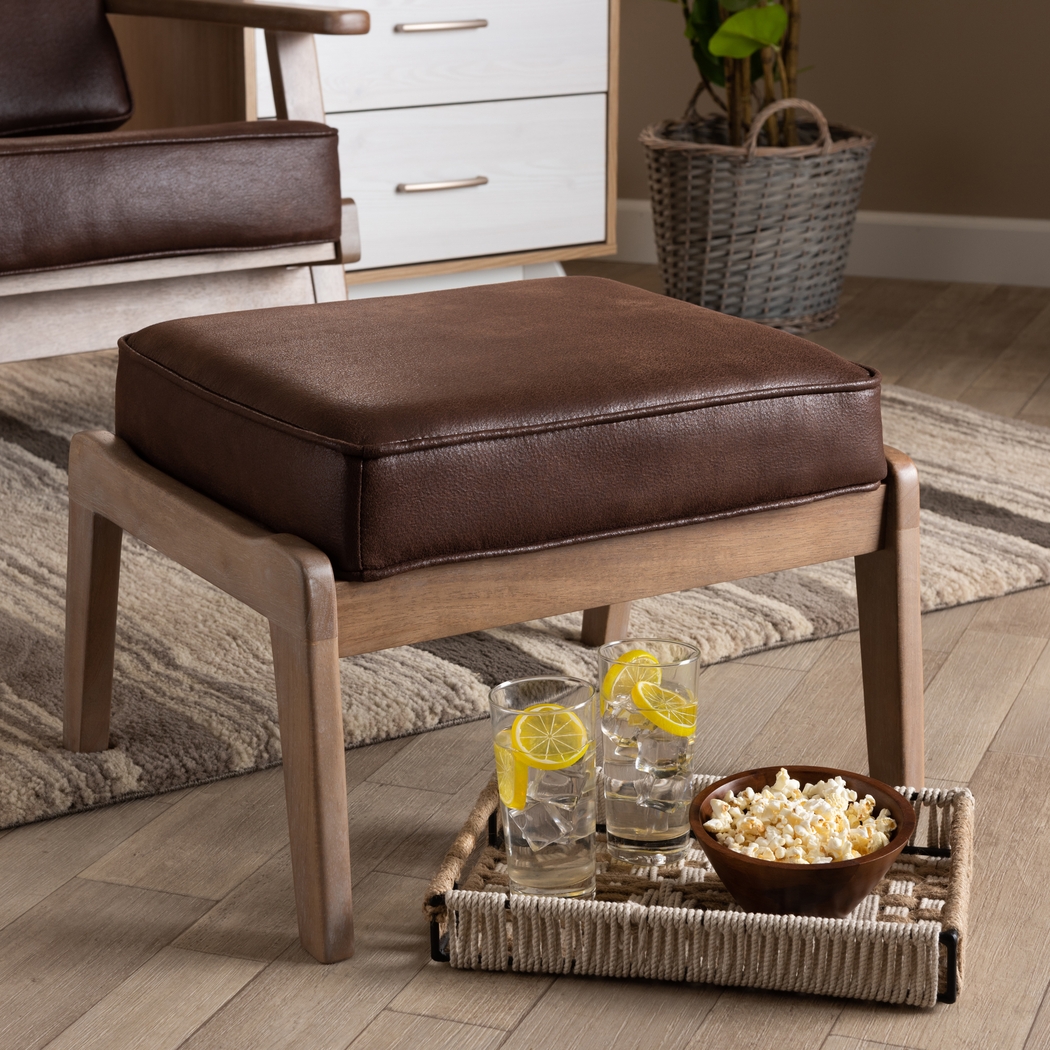 Tuthill Brown Ottoman - Thumbnail - Image 4