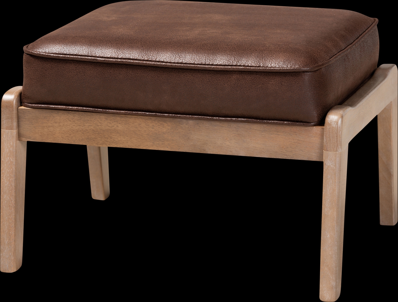 Tuthill Brown Ottoman - Thumbnail - Image 1