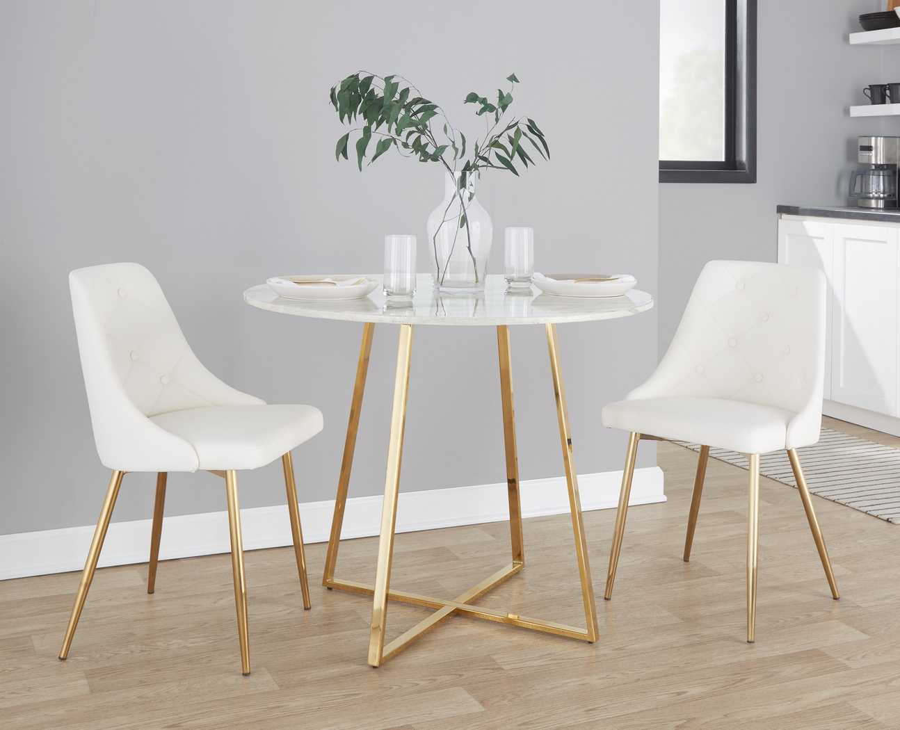 Twikenham White Side Chair, Set of 2 - Thumbnail - Image 2