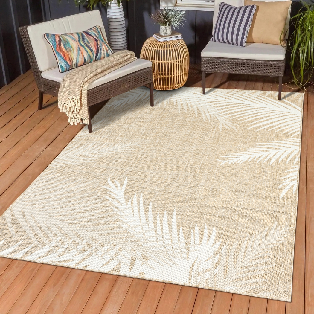 Twilree I Beige 5' x 7' Indoor,Outdoor Rug - Thumbnail - Image 2