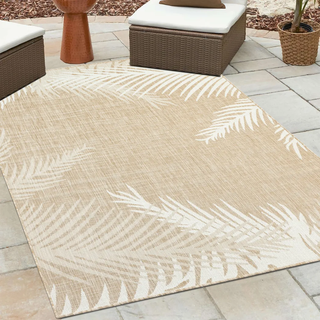 Twilree I Beige 6'6 x 9' Indoor,Outdoor Rug - Thumbnail - Image 4