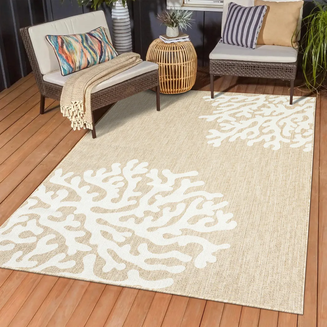 Twilree II Beige 7'9 x 9'5 Indoor,Outdoor Rug - Thumbnail - Image 2