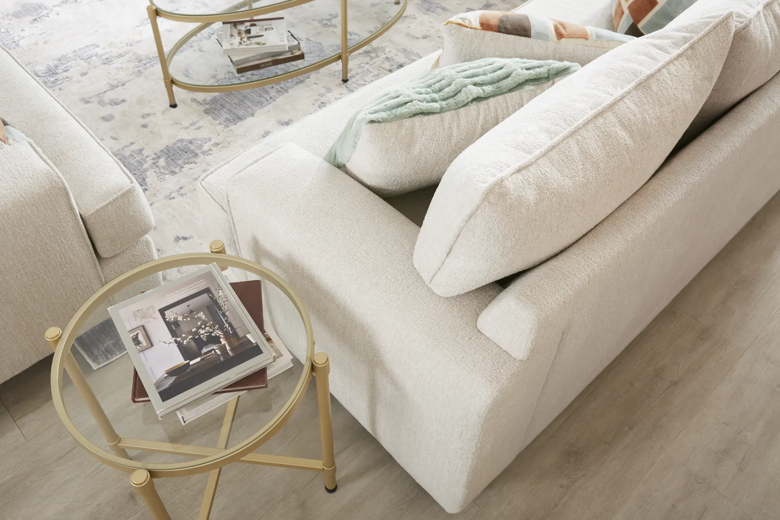 Twin Falls Ivory 7 Pc Living Room - Thumbnail - Image 5