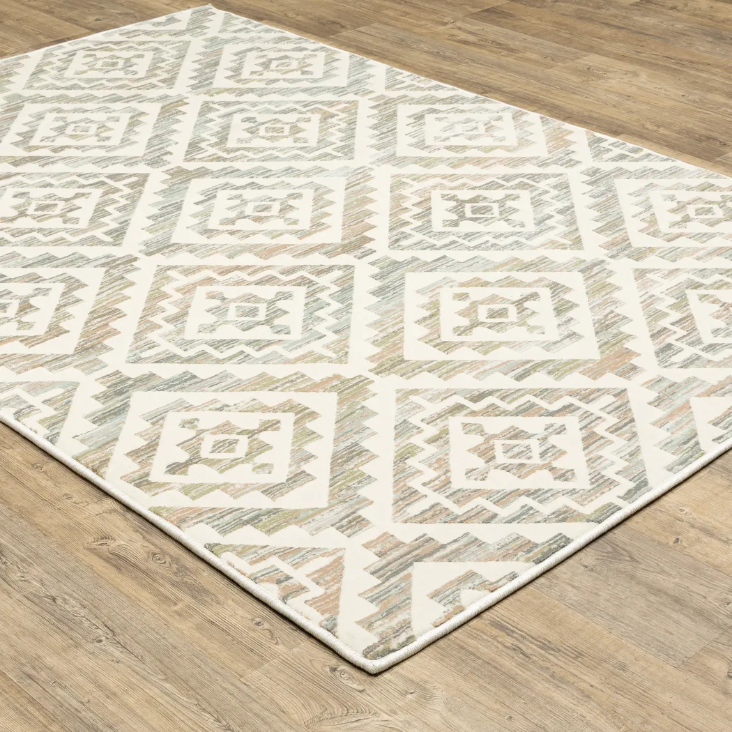 Twin Lake Ivory 6'7 x 9'6 Rug - Thumbnail - Image 2
