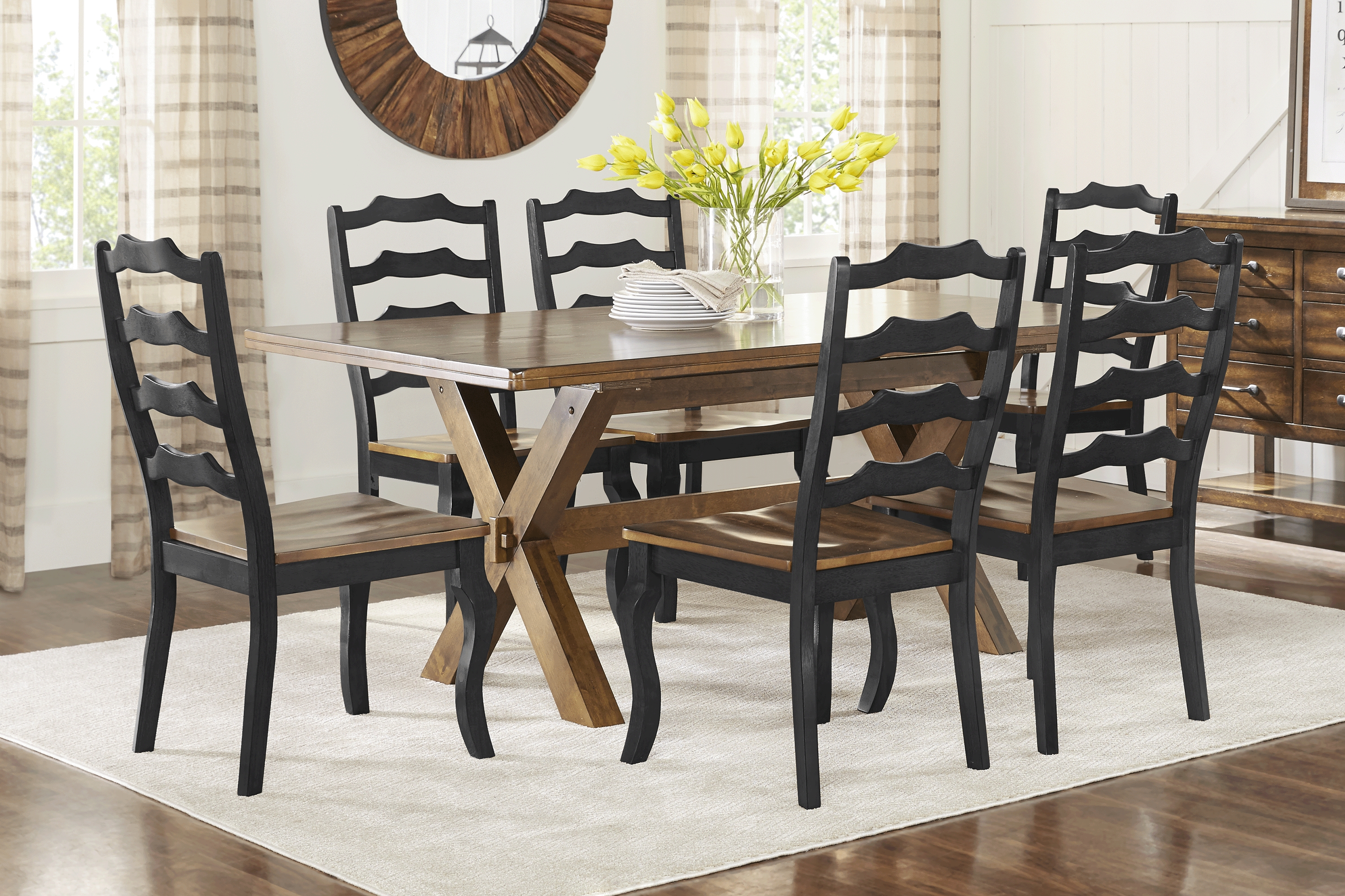 Twin Lakes Brown 5 Pc 72 in. Rectangle Dining Room - Thumbnail - Image 1