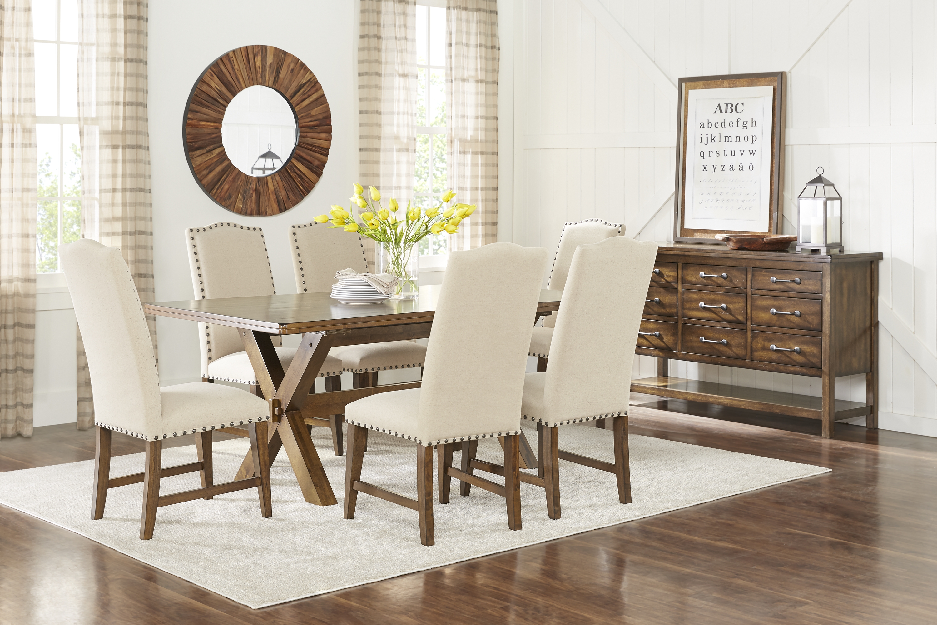 Twin Lakes Brown 5 Pc 84 in. Rectangle Dining Room - Thumbnail - Image 2