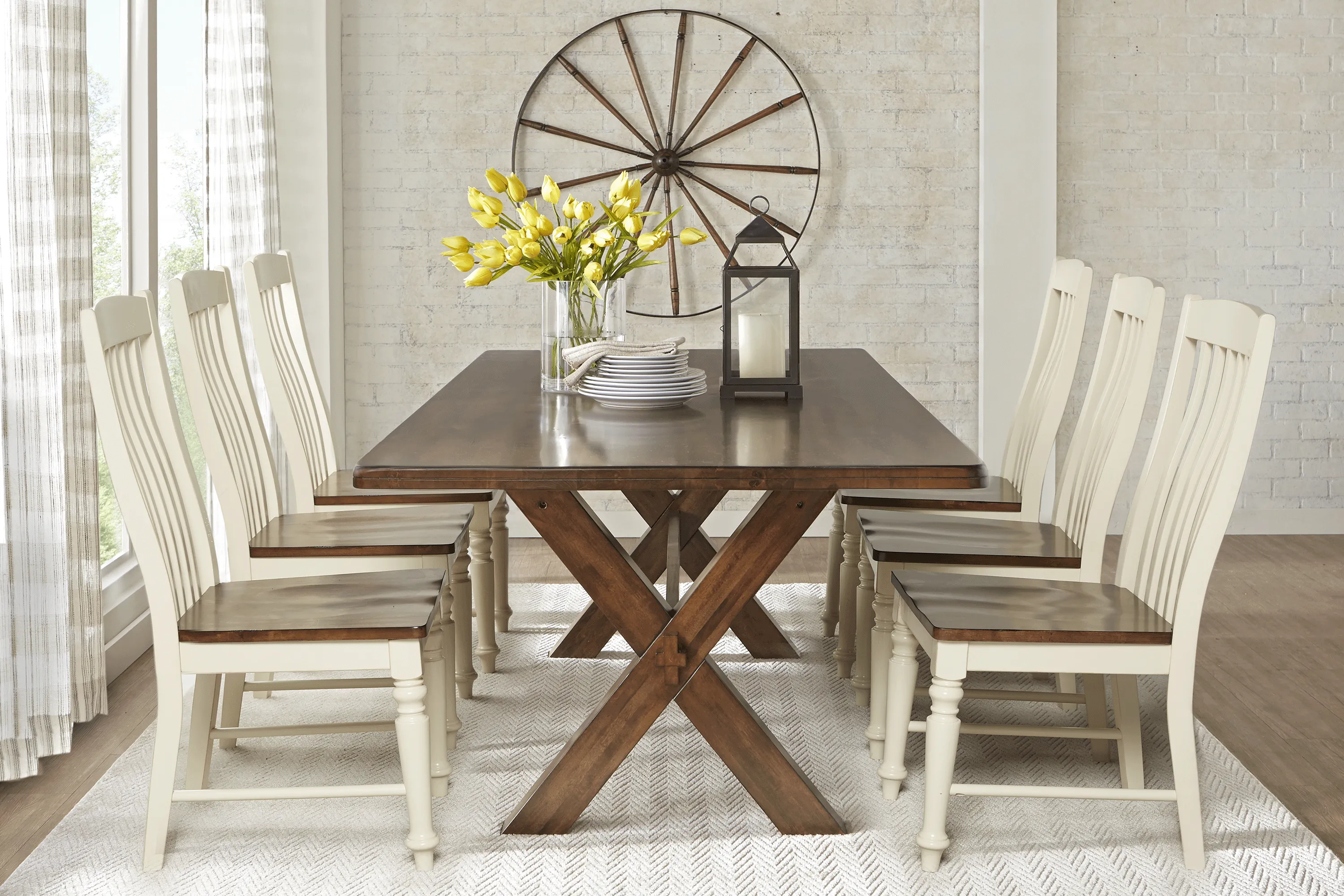 Twin Lakes Brown 7 Pc 96 in. Rectangle Dining Room - Thumbnail - Image 2