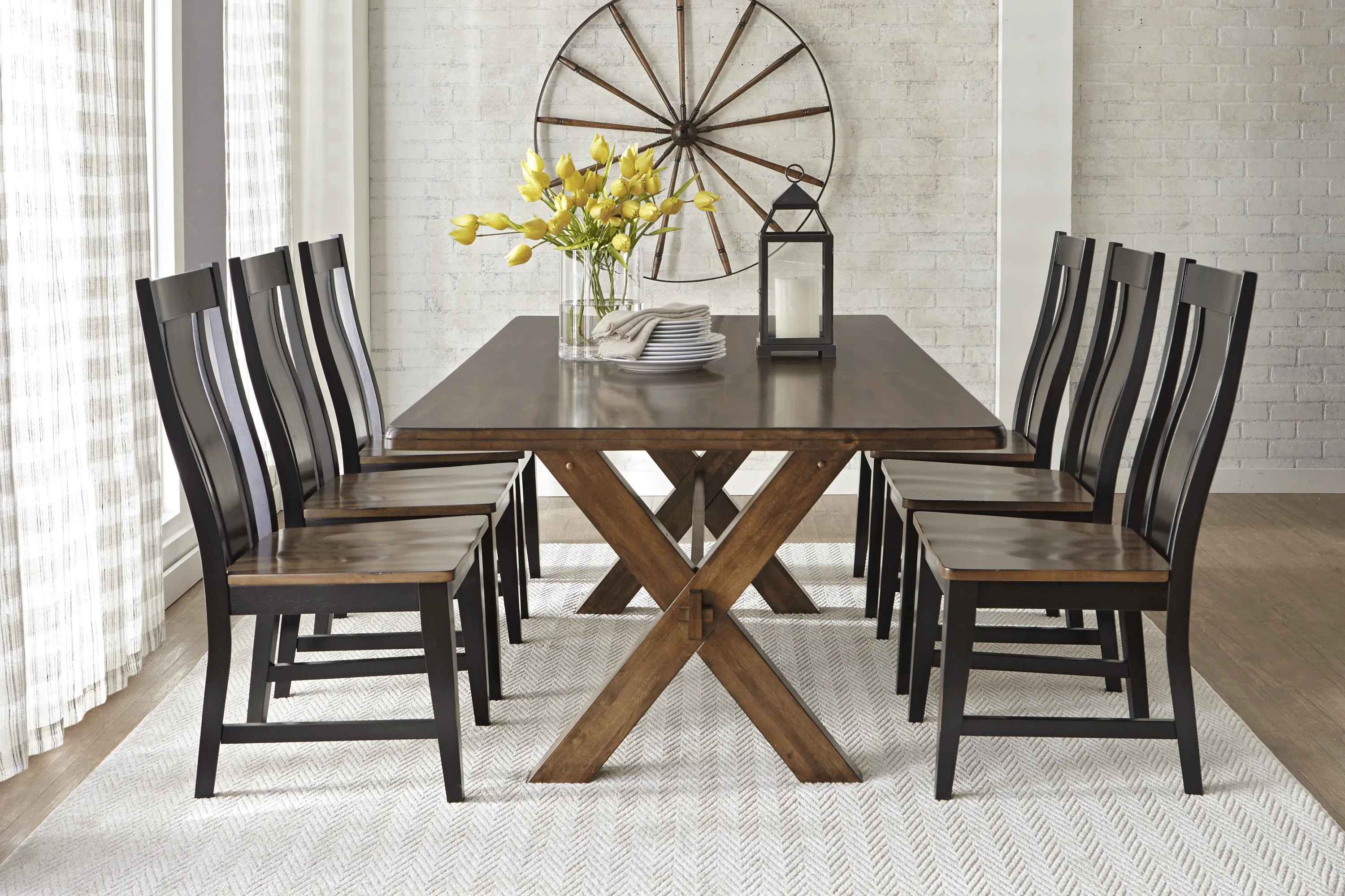 Twin Lakes Brown 8 Pc 84 in. Rectangle Dining Room - Thumbnail - Image 1