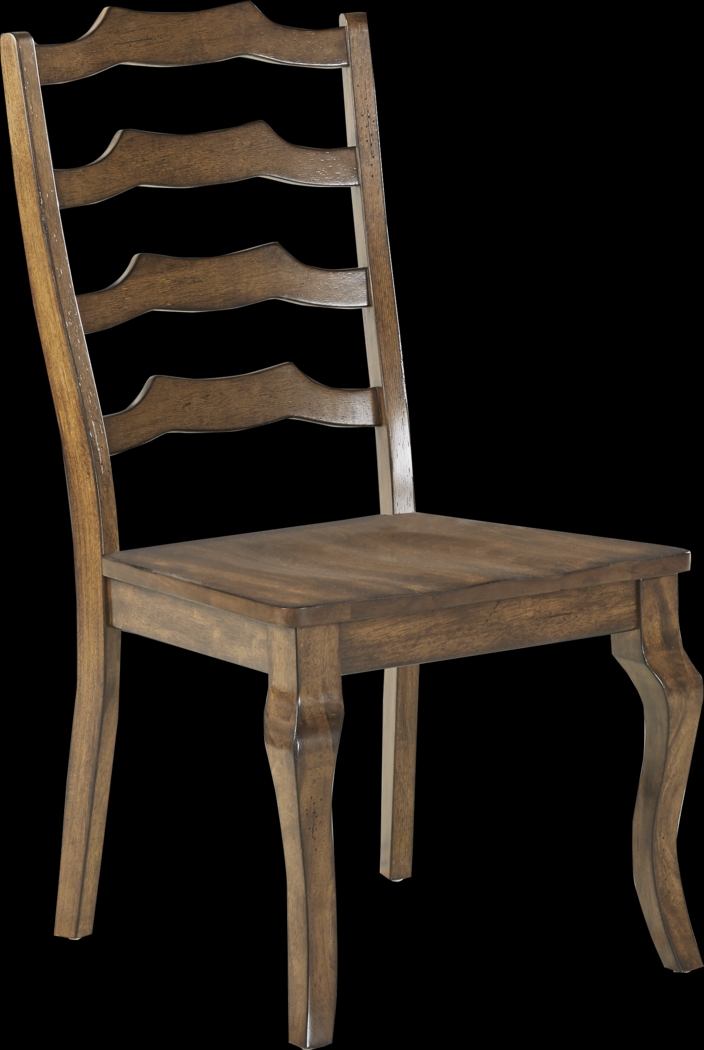 Twin Lakes Brown Ladder Back Side Chair - Thumbnail - Image 1