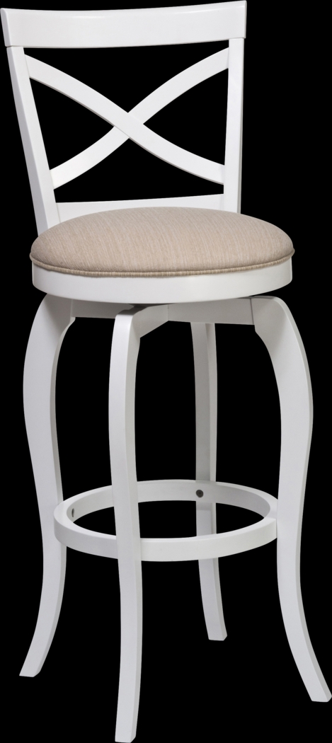 Tyfield Beige Swivel Counter Height Stool - Thumbnail - Image 1