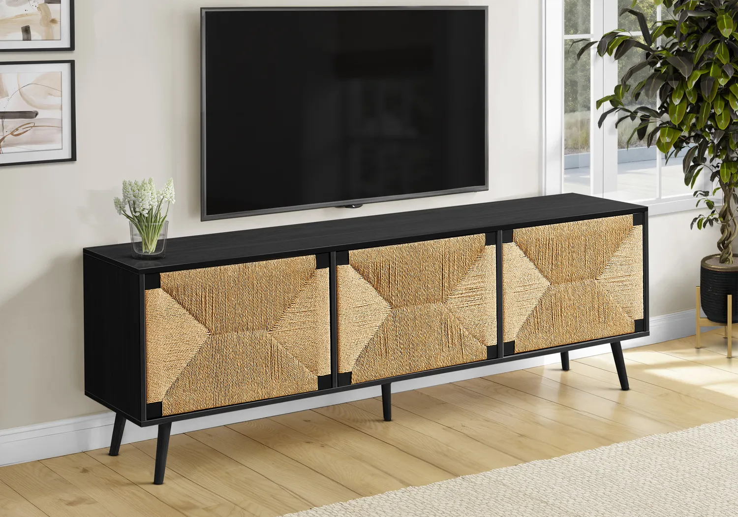 Tyndall Black 72 in. Console - Thumbnail - Image 2