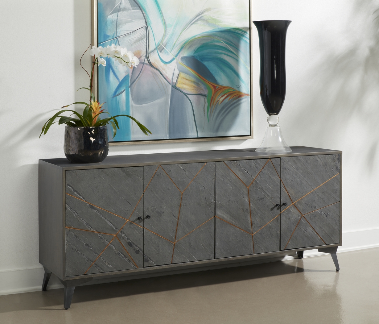 Tynemouth Gray Credenza - Thumbnail - Image 2