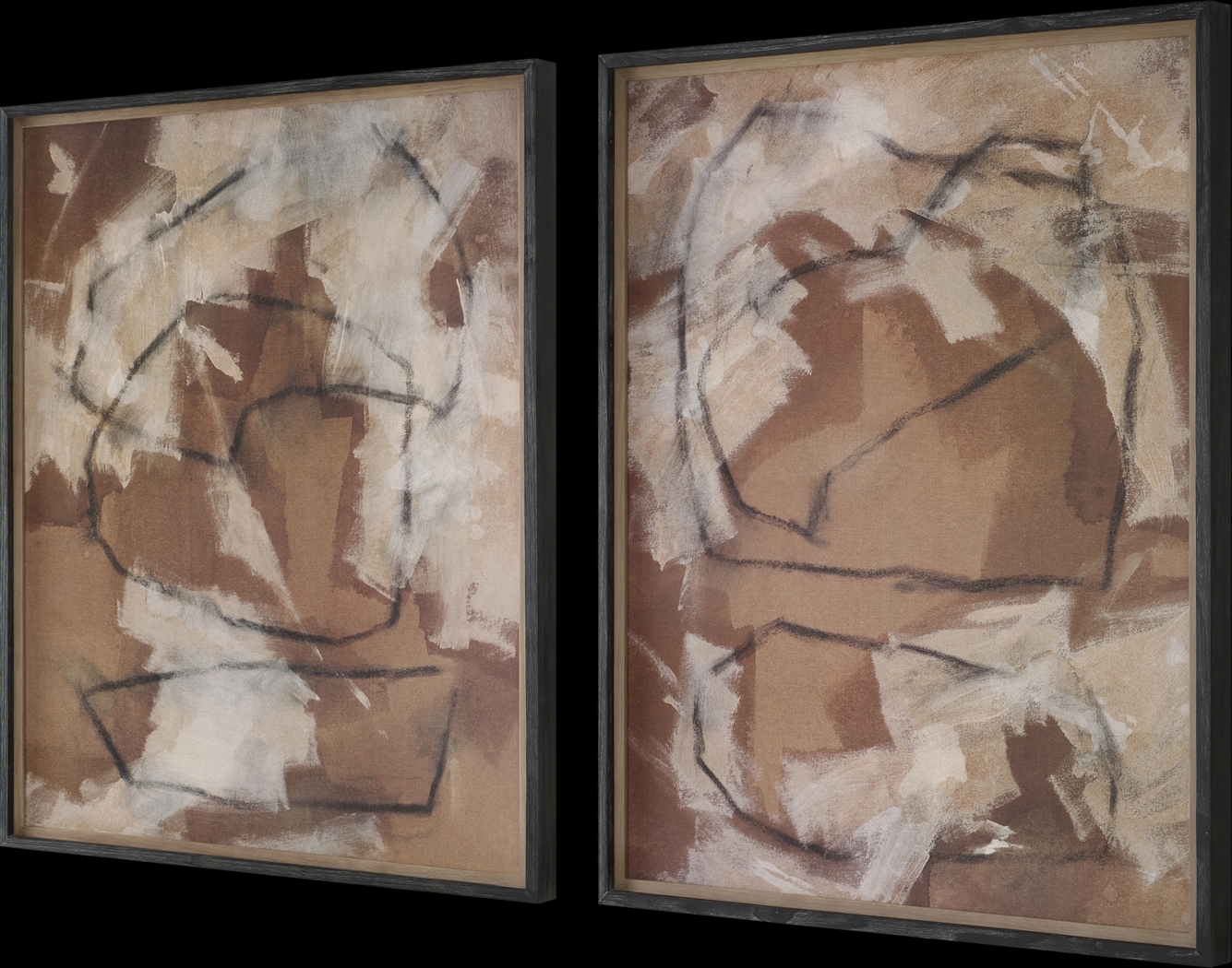 Tyoken Brown Artwork, Set of 2 - Thumbnail - Image 6