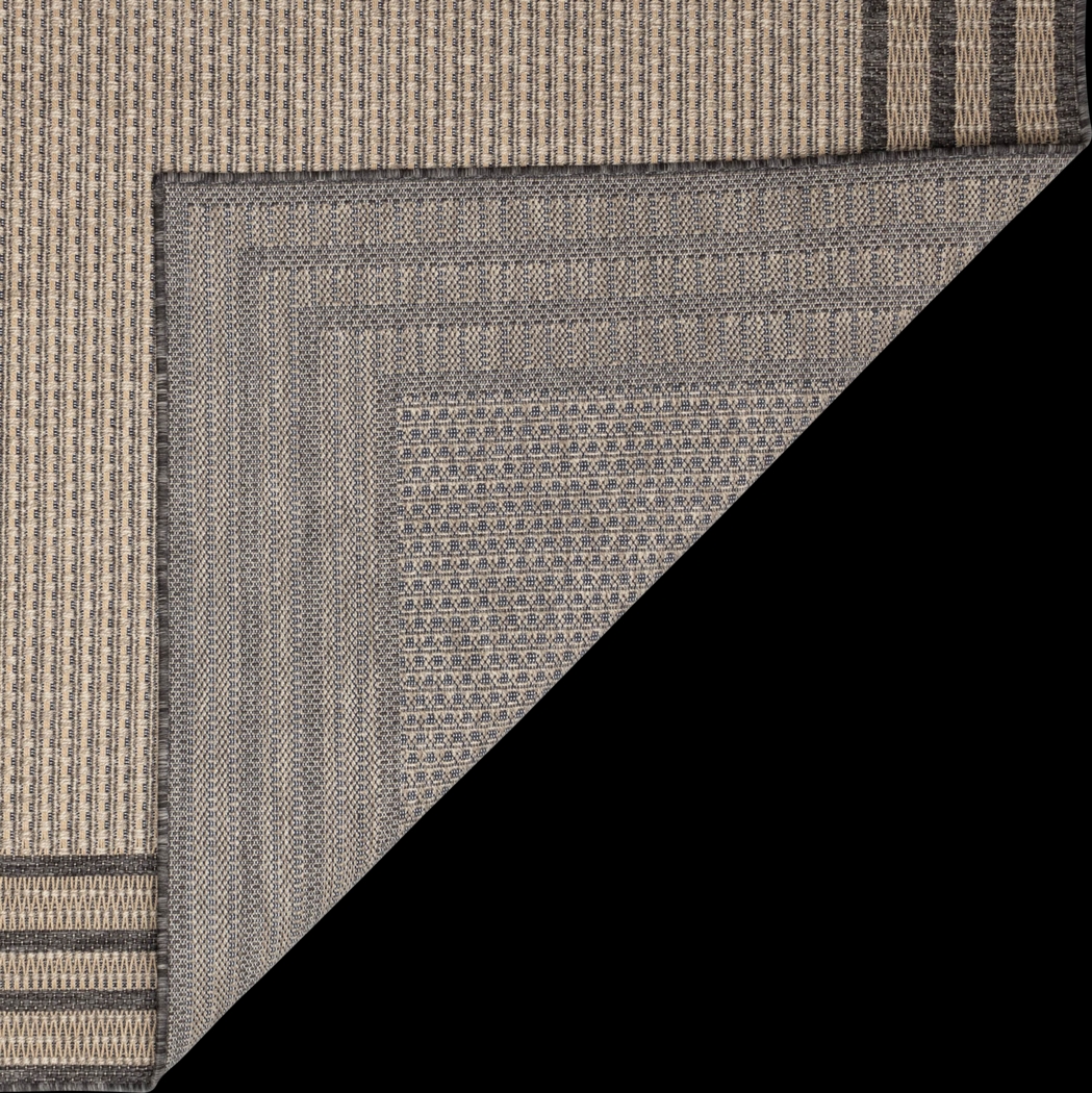 Typha Taupe 7'10 x 9'10 Indoor/Outdoor Rug - Thumbnail - Image 5