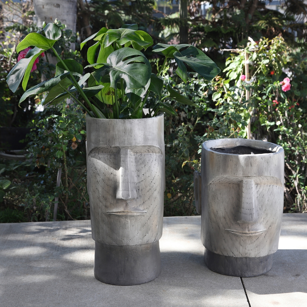 Tyrole Gray Large Planter - Thumbnail - Image 3
