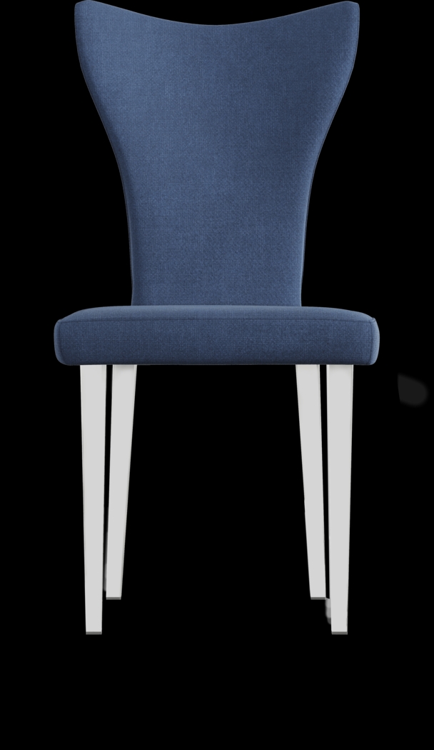 Zenica Silver 5 Pc Rectangle Dining Room with Blue Chairs - Thumbnail - Image 8