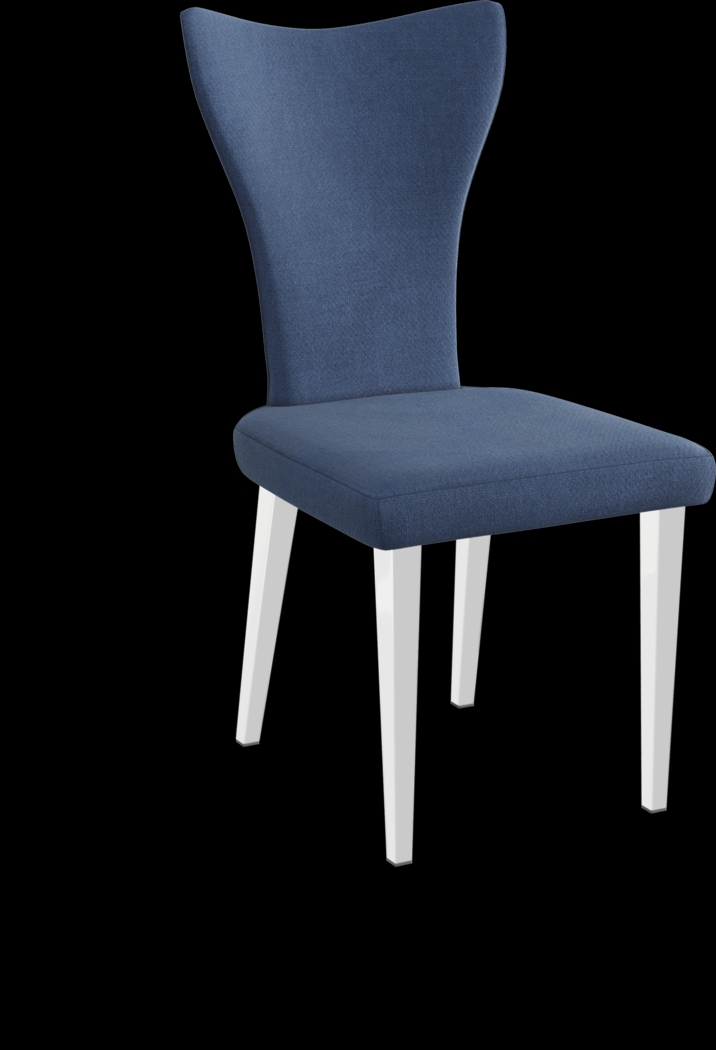 Zenica Silver 5 Pc Rectangle Dining Room with Blue Chairs - Thumbnail - Image 7