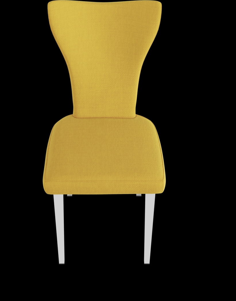 Tyron Yellow Side Chair - Thumbnail - Image 4