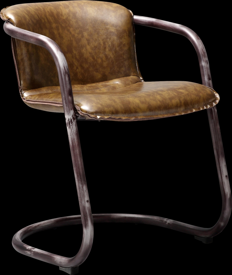 Tyrus Brandy Brown Accent Chair - Thumbnail - Image 1