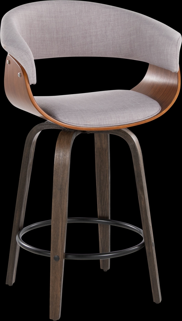 Uandi I Stone Swivel Counter Height Stool, Set of 2 - Thumbnail - Image 2