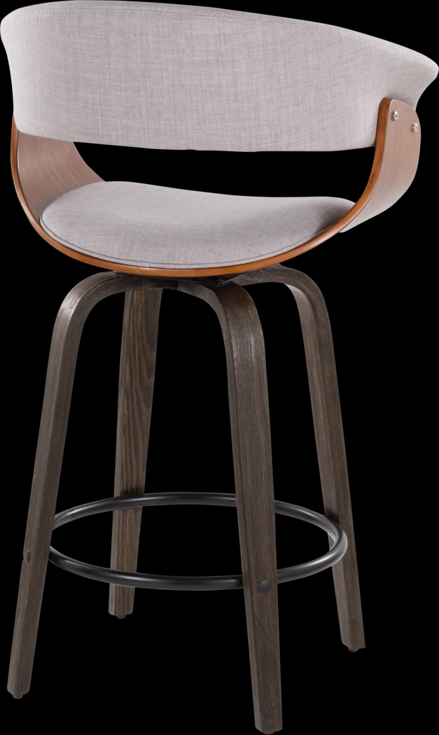 Uandi I Stone Swivel Counter Height Stool, Set of 2 - Thumbnail - Image 4