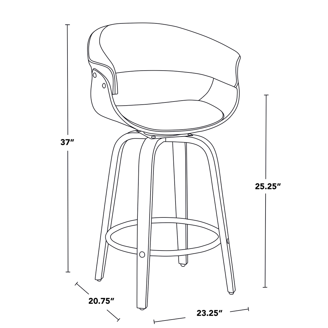 Uandi I Stone Swivel Counter Height Stool, Set of 2 - Thumbnail - Image 8