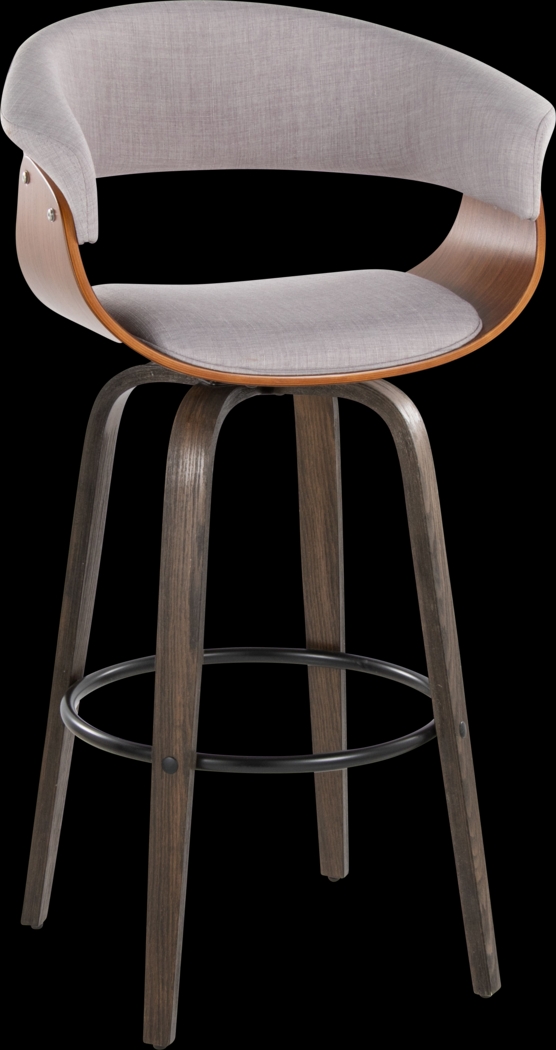 Uandi I Stone Swivel Counter Height Stool, Set of 2 - Thumbnail - Image 2