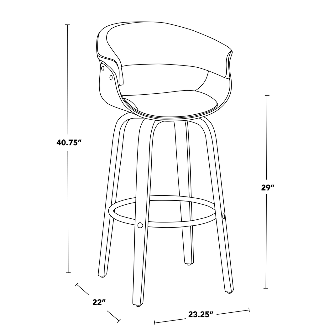 Uandi I Stone Swivel Counter Height Stool, Set of 2 - Thumbnail - Image 7