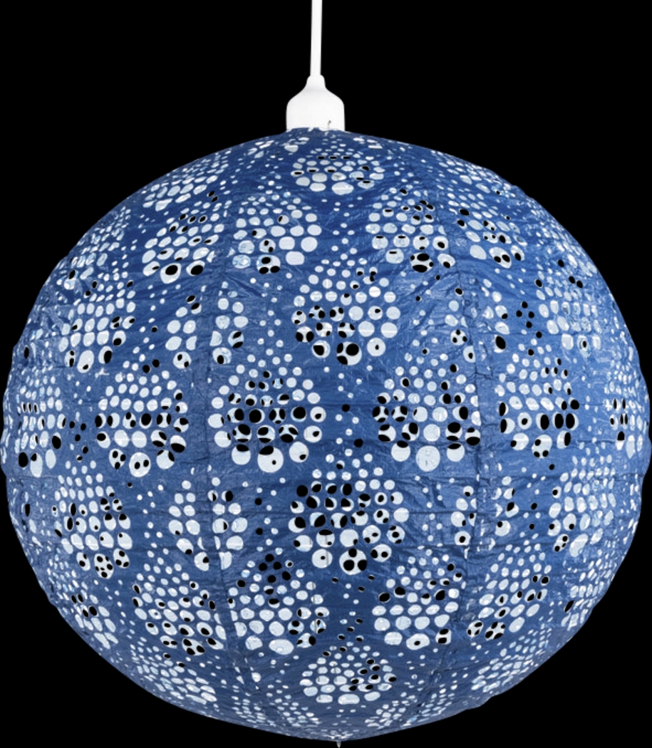 Uchenna Blue Outdoor Solar Lantern - Thumbnail - Image 1