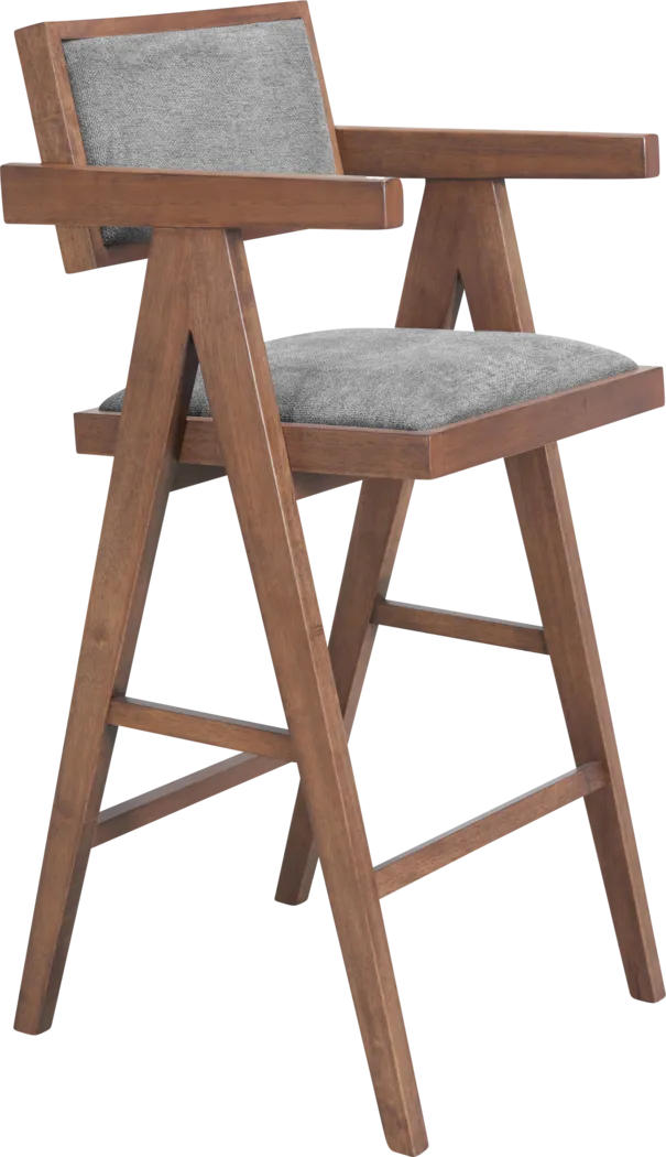 Uhadha Gray Bar Stool, Set of 2 - Thumbnail - Image 9