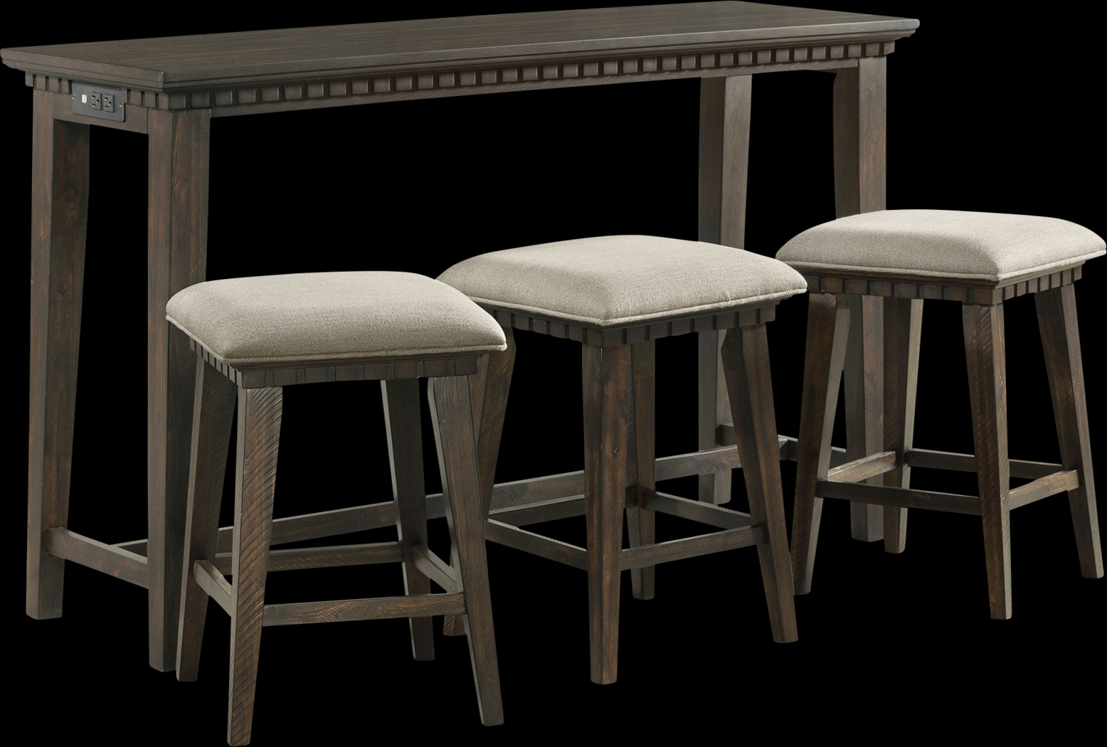 Ulili Brown 4 Pc Dining Table Set - Thumbnail - Image 1