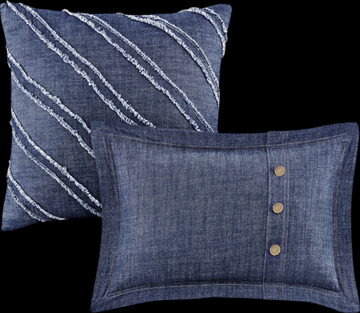 Ulloa Blue 5 Pc Full Comforter Set - Thumbnail - Image 3