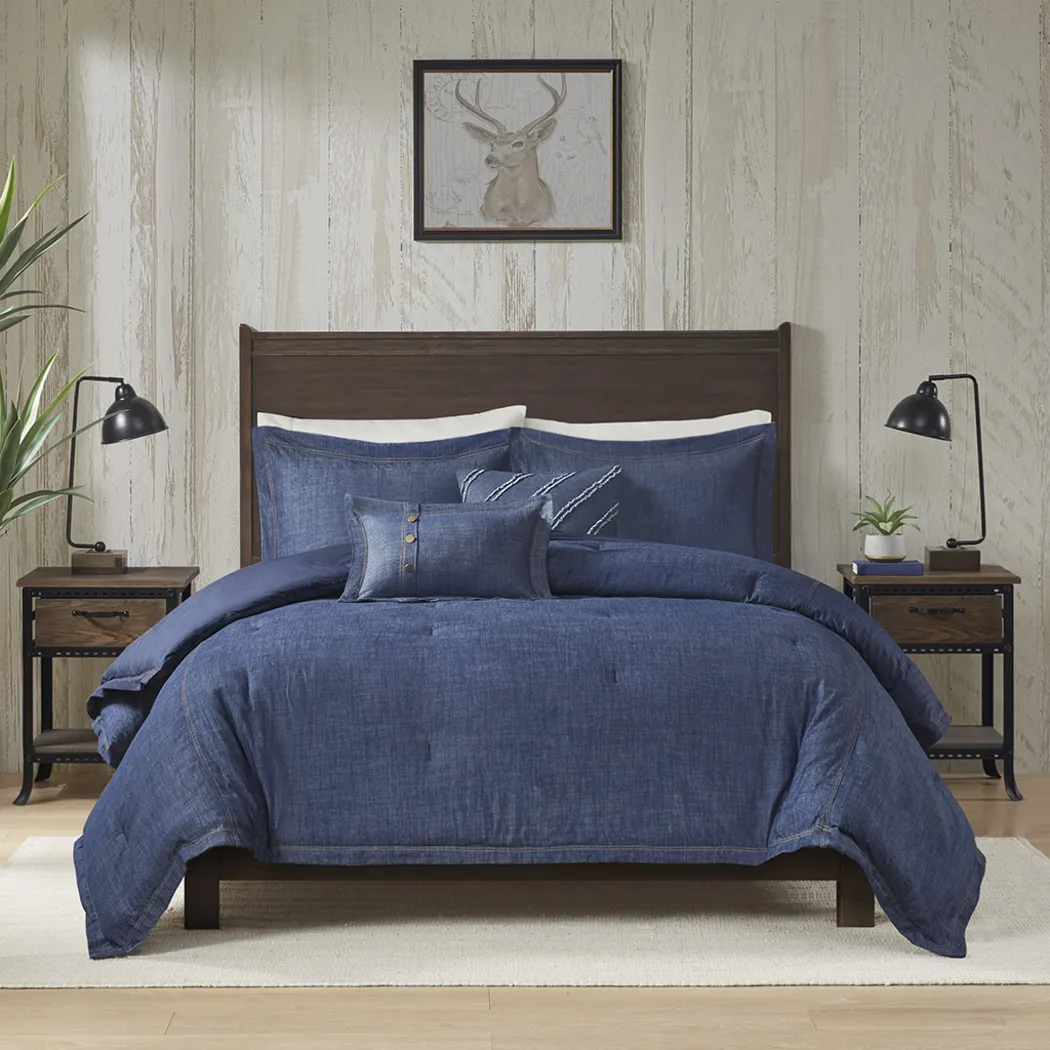Ulloa Blue 5 Pc King/California King Comforter Set - Thumbnail - Image 12