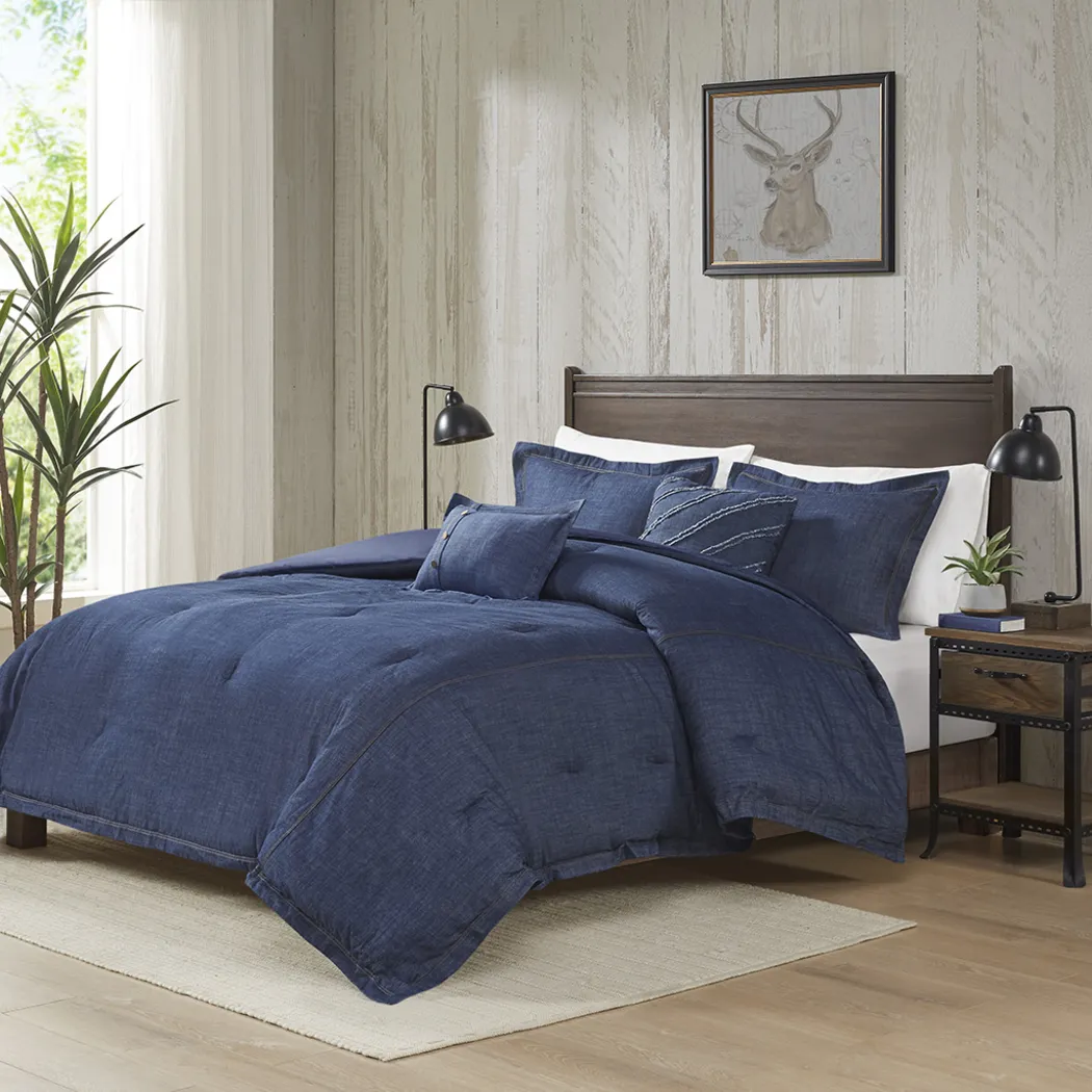 Ulloa Blue 5 Pc King/California King Comforter Set - Thumbnail - Image 1