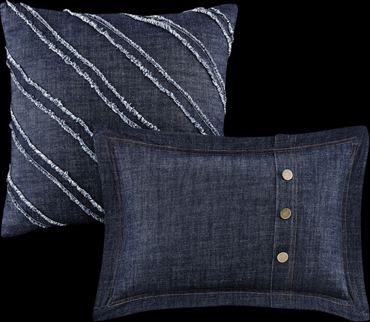 Ulloa Blue 5 Pc Queen Comforter Set - Thumbnail - Image 4