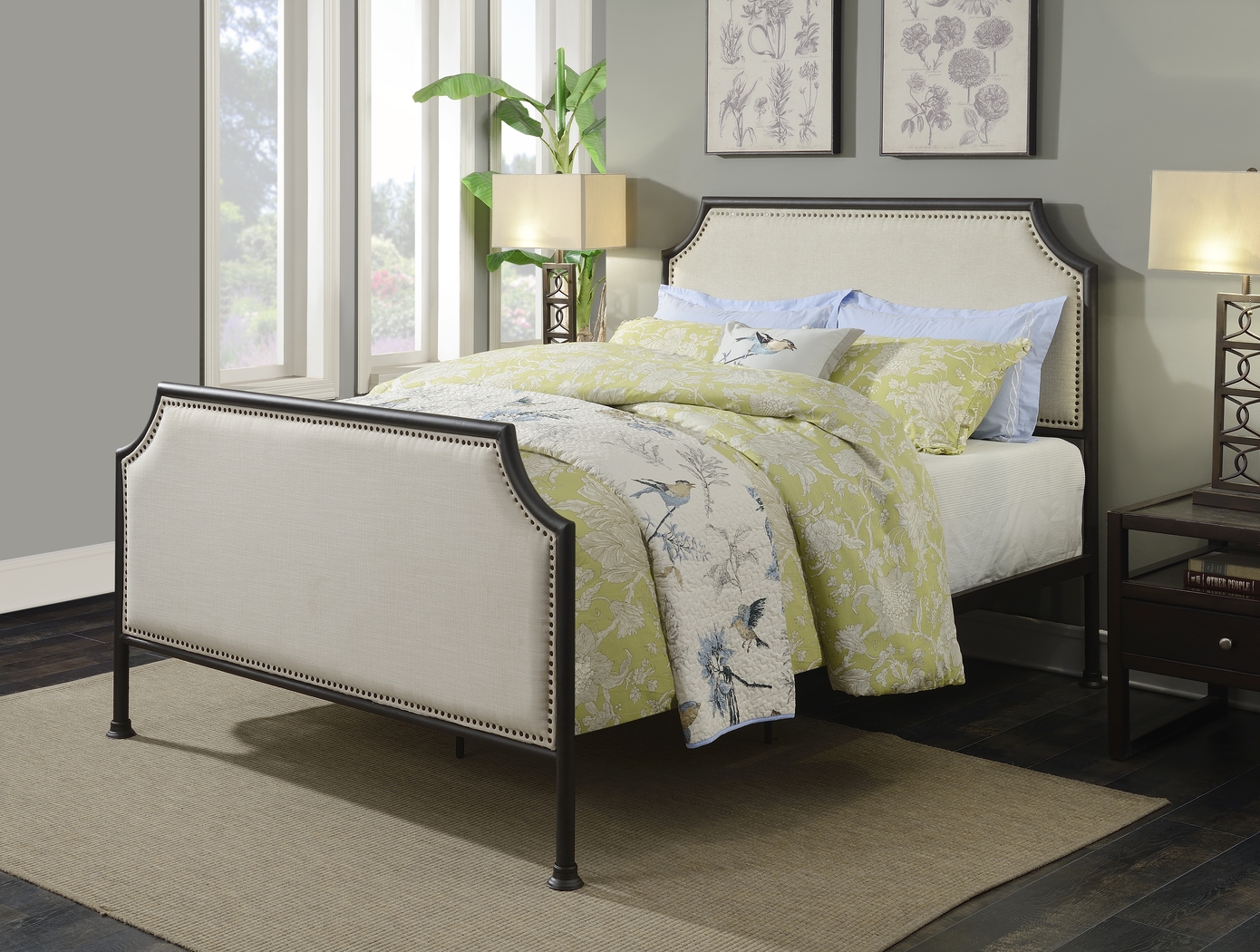 Uma Cream Queen Panel Bed - Thumbnail - Image 7