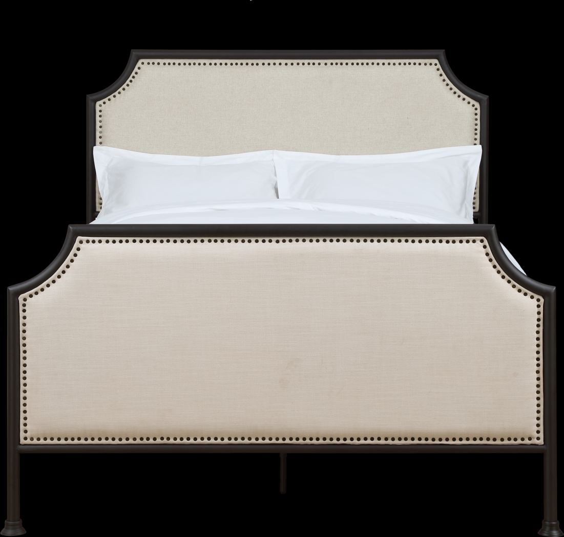 Uma Cream Queen Panel Bed - Thumbnail - Image 1
