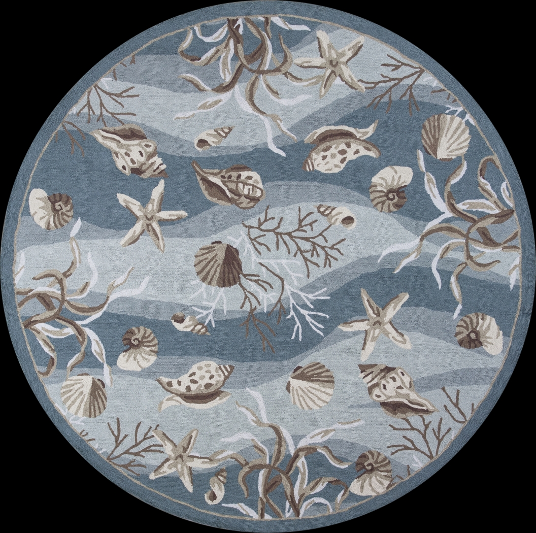 Under the Sea Adventures Blue 7'6 Round Rug - Thumbnail - Image 1