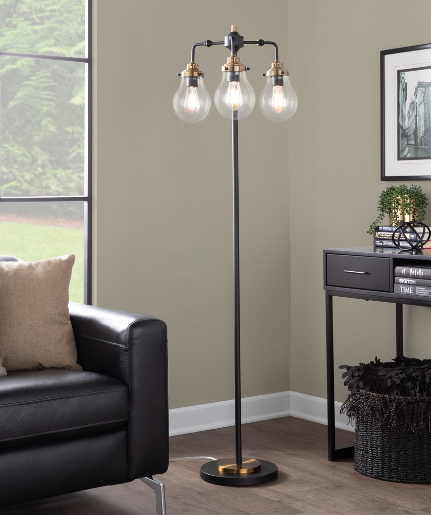 Unger Cove Black Floor Lamp - Thumbnail - Image 2