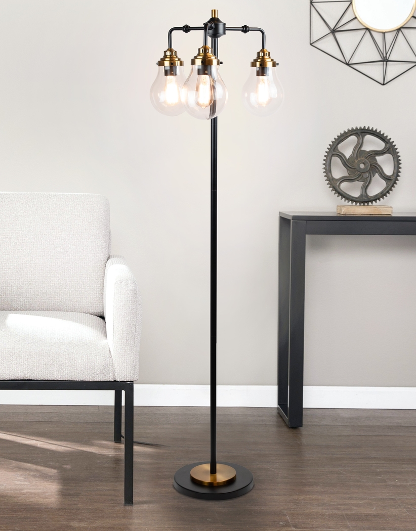 Unger Cove Black Floor Lamp - Thumbnail - Image 4