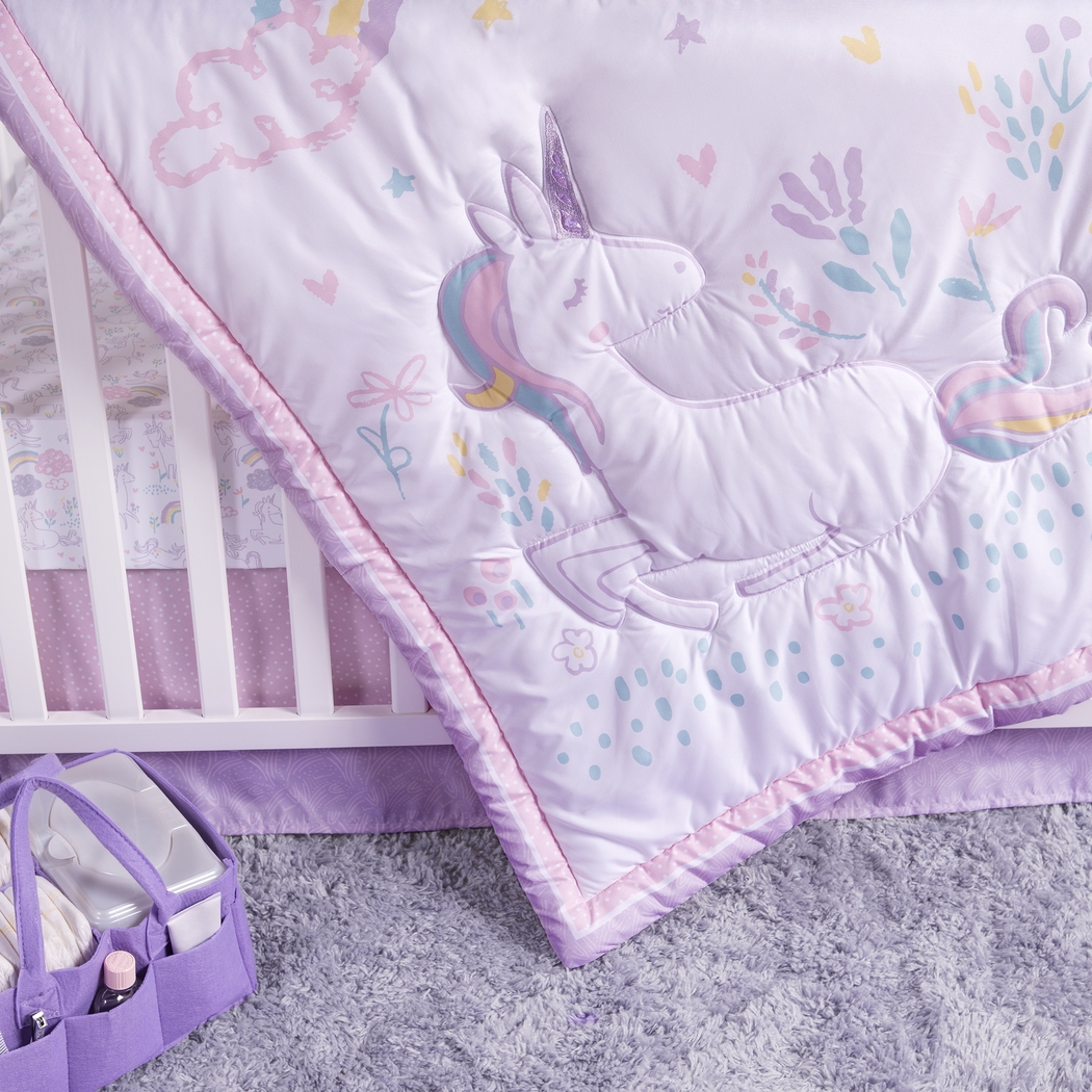 Unicorn Land White 4 Pc Baby Bedding Set - Thumbnail - Image 14