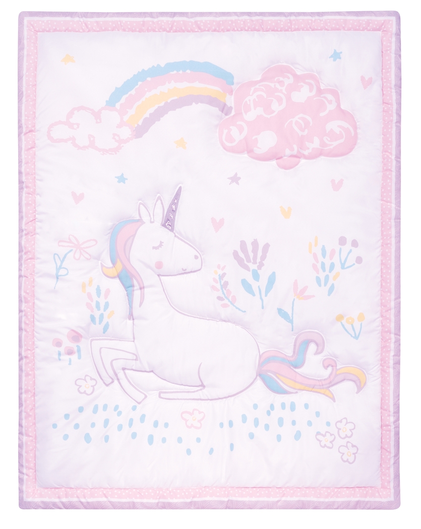 Unicorn Land White 4 Pc Baby Bedding Set - Thumbnail - Image 5