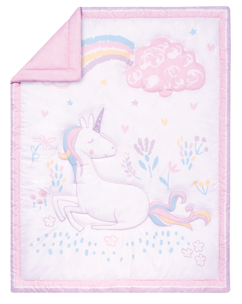 Unicorn Land White 4 Pc Baby Bedding Set - Thumbnail - Image 7