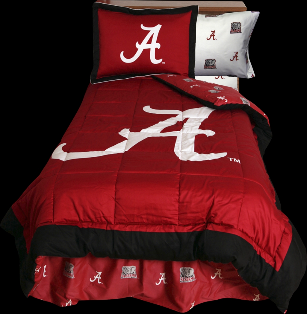 University of Alabama Red 2 Pc Twin Bed Set - Thumbnail - Image 1