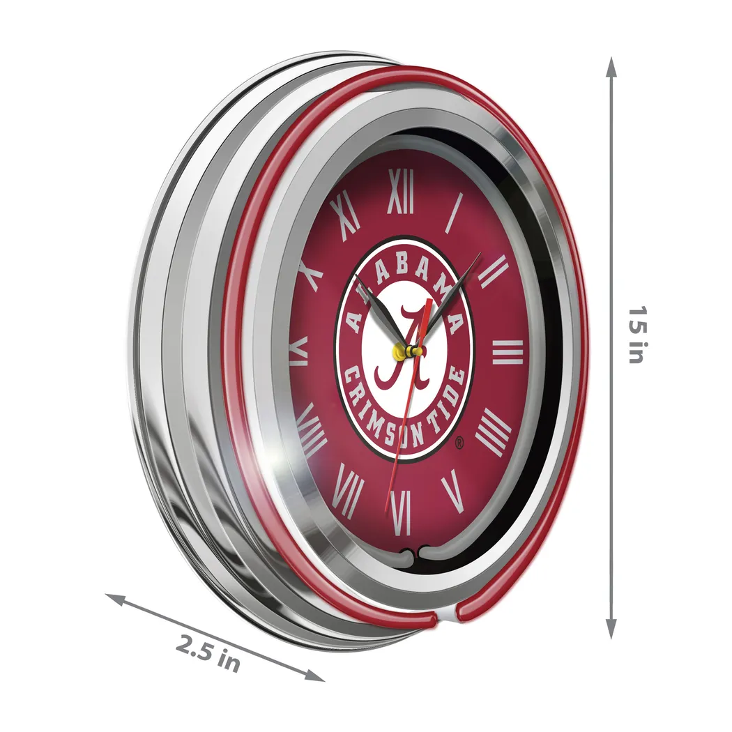 University of Alabama Red Neon Wall Clock - Thumbnail - Image 4